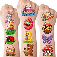JCFIRE Easter Basket Stuffers, Temporary Tattoos for Kids, Spring Egg Fillers...