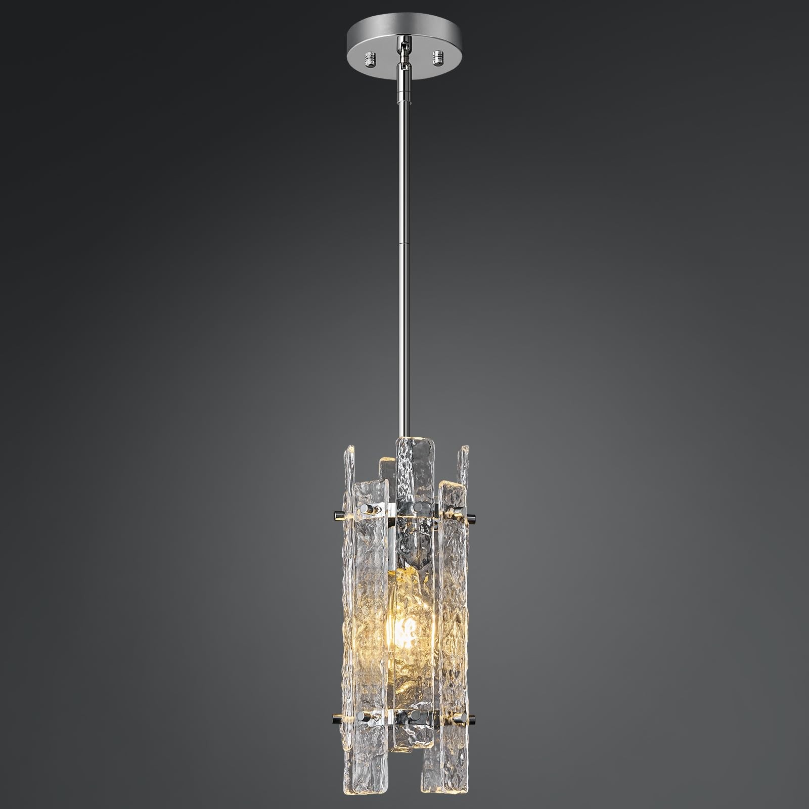 Lampadario Sospensione Vetro ZYBWL E27: Illuminazione Vintage Moderna