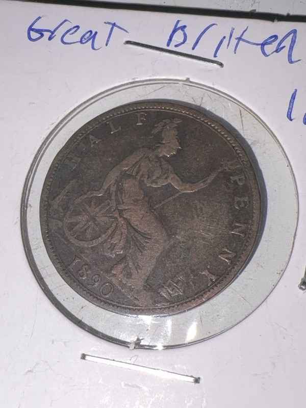 1890 Great Britain Penny + 1960 Malaya 10 Cents + 1981 UK New Penny Coin Lot