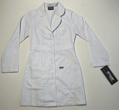XS Waistband Barco LAB COAT Women s 33  L 3 Pocket White GREY S ANATOMY 4481