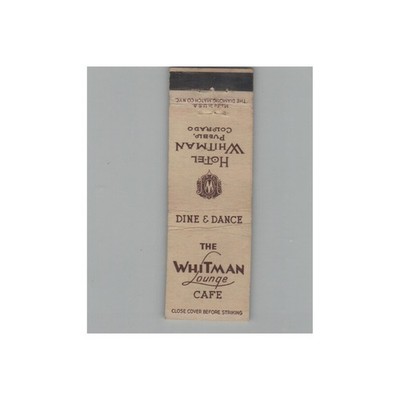 Midget Matchbook Cover The Whitman Lounge & Cafe Pueblo CO