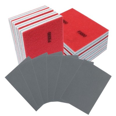 Marvexi 20Pcs 3000 Grit Sanding Sponge, 4'' x 3'' Soft 3.9 x 2.13 inches, Red