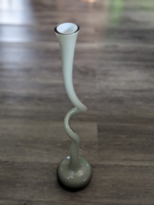 Normann Copenhagen Smokey Grey Glass Corkscrew Swing Vase