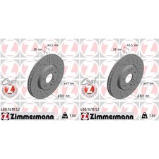 2x ZIMMERMANN SPORT BREMSSCHEIBEN 300mm GELOCHT VORNE passend für MERCEDES 124 1 2x ZIMMERMANN SPORT BREMSSCHEIBEN 300mm GELOCHT VORNE passend für MERCEDES 124 1