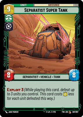 Separatist Super Tank - FOIL - Twilight of the Republic - Star Wars Unlimited