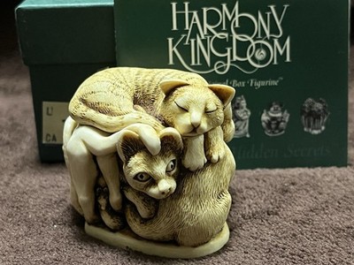 Harmony Kingdom~PURRFECT FRIENDS~Cats~UK Made Box Figurine~NIB~Signed Peter &MRP