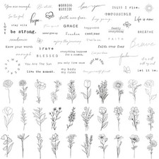 Realistic Temporary Tattoos - 60 Sheets Tiny Small Removable Tattoos, 30 Pcs Ins