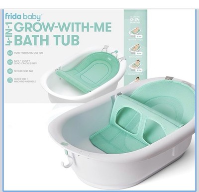 Frida Baby 4-In-1 Grow-With-Me Baby Bathtub, Baby Tub for Newborns to Toddler