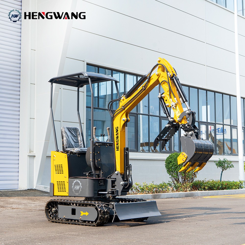 Mini Excavator With Chassis Extension And Boom Swing 15HP Free Shipping