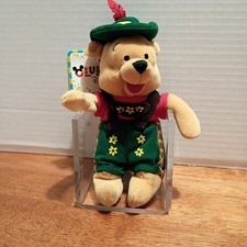 Disney Winnie the Pooh plush 8" Octoberfest German Bavarian Lederhosen Bean Bag