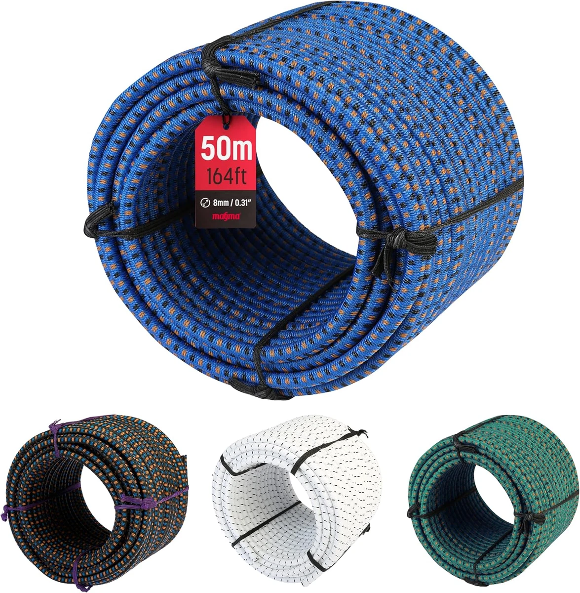 Corde elastiche da 6 pezzi con moschettoni Corda elastica per