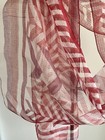 NWT FabIndia Silk & Cotton Blood 🩸 Red Pink White Scarf Dupatta Wrap Stole 74" — photo 10