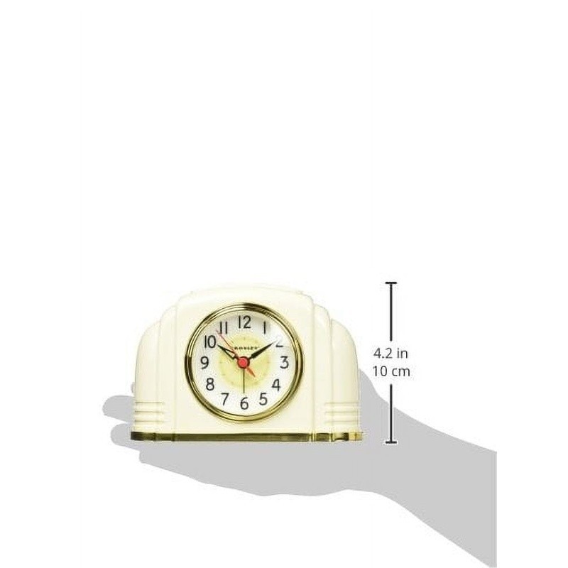 Vintage Analog Alarm Clock Quiet Sweep Night Light Beeping Alarm Snooze Feature