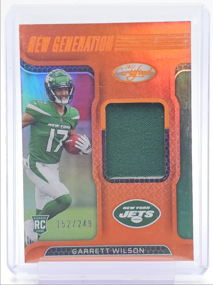 Garrett Wilson Panini Certified New Generation Jerseys #NGJGW Mirror Orange