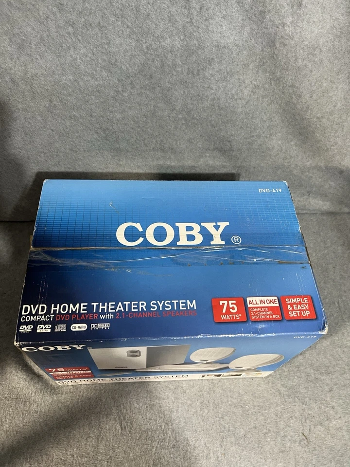 Coby DVD-419 Home Theater System 2.1 Channel 75 Watts New Sealed Box - Image 2 of 3