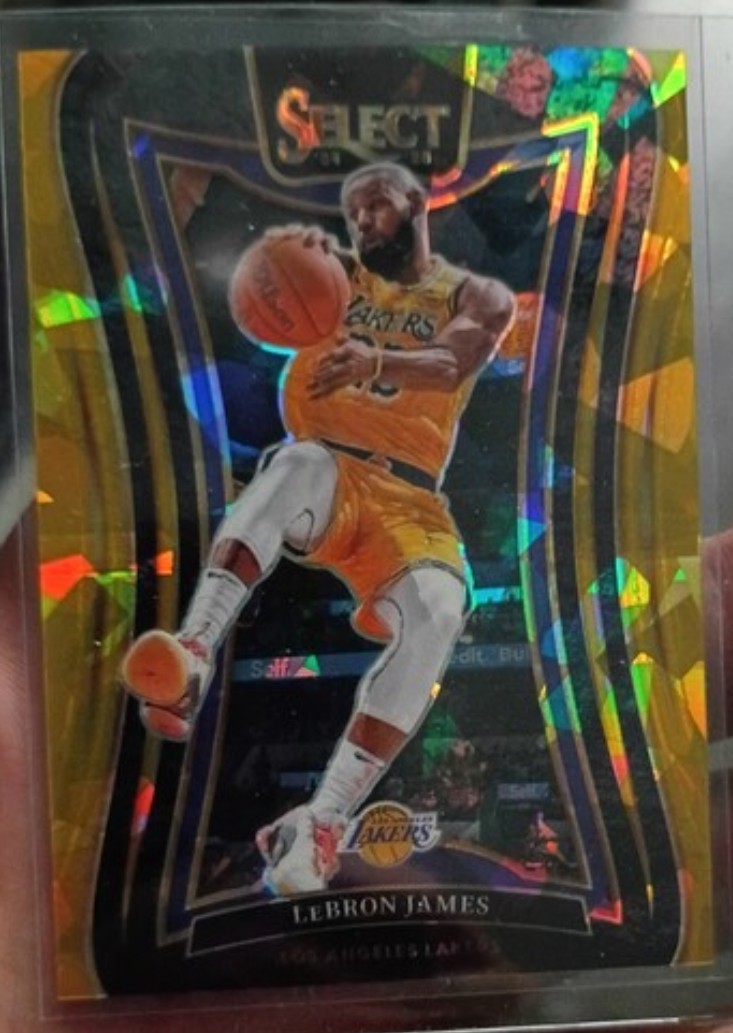 2024-25 Panini Select LeBron James Gold Ice PRIZM Mezzanine Level Lakers #07/10