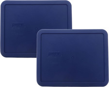 Pyrex 7212-PC 11 Cup Blue Food Storage Replacement Lid (2-Pack) - Made in USA