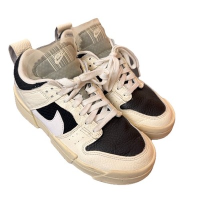 Nike Sneakers Dunk Low Disrupt Womens Size 8 Pale Ivory Black DD6620 001