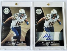 2012 Panini Totally Certified Platinum Black Base + Signatures Antonio Gates 1/1