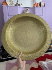 Ikea Vintage Burgsvik Hammered Gold Side Table -Removable Tray & Stand BRAND NEW