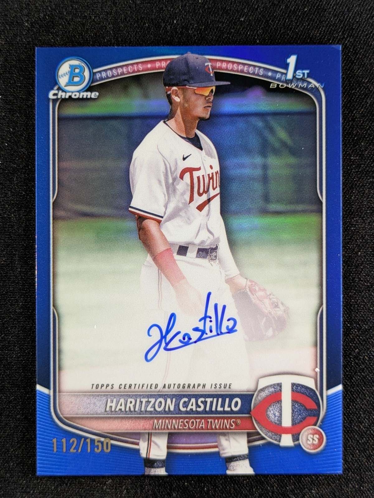 2025 Bowman Chrome HARITZON CASTILLO 112/150 1st Bowman Auto Blue Ref. #CPA-HC