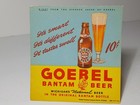 1940s Beer Sign Old Vintage Goebel Bantam Beer Advertising Sign Detroit Michigan — photo 2