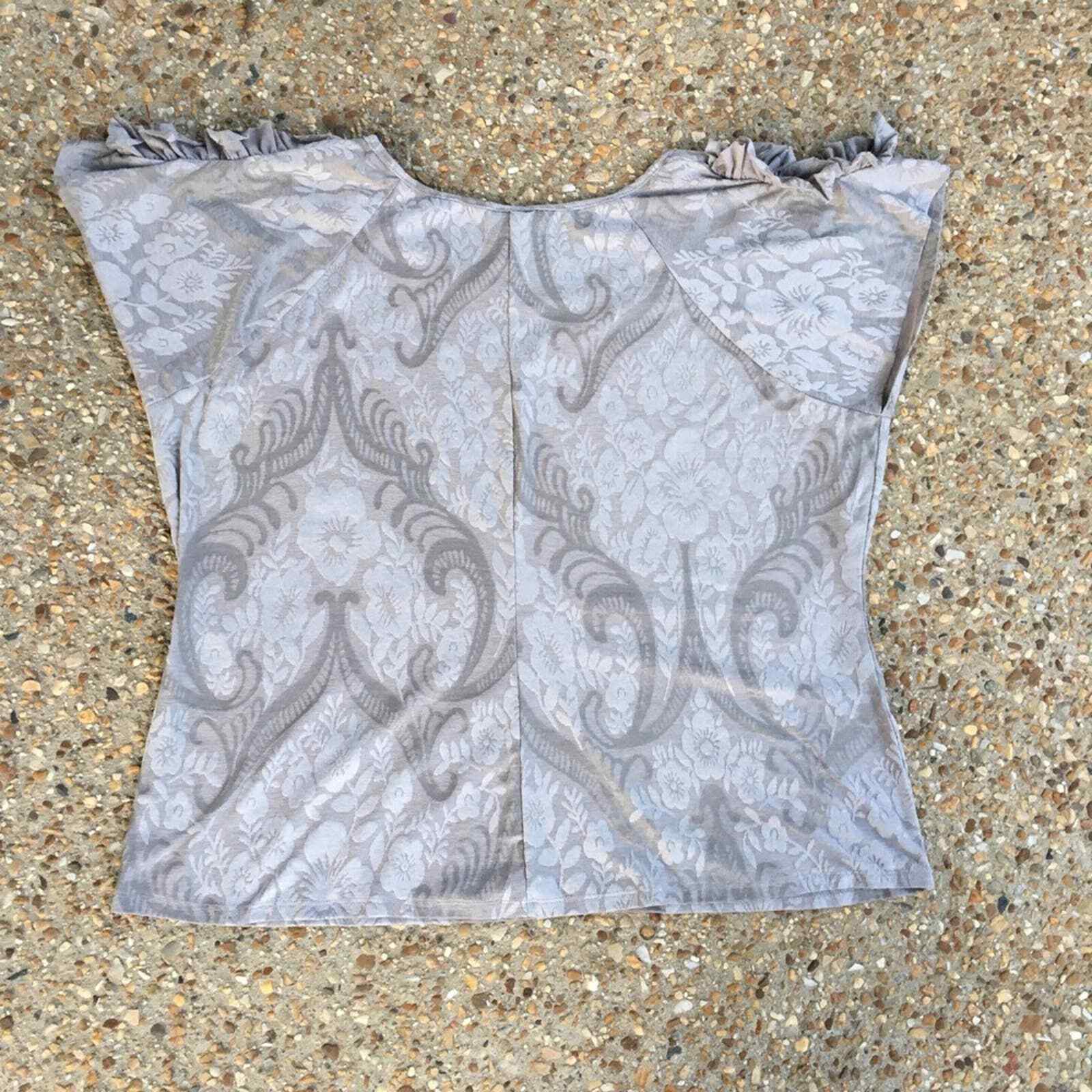 Torrid Cold Shoulder Ruffle Gray Knit Blouse Top 3 - image 8