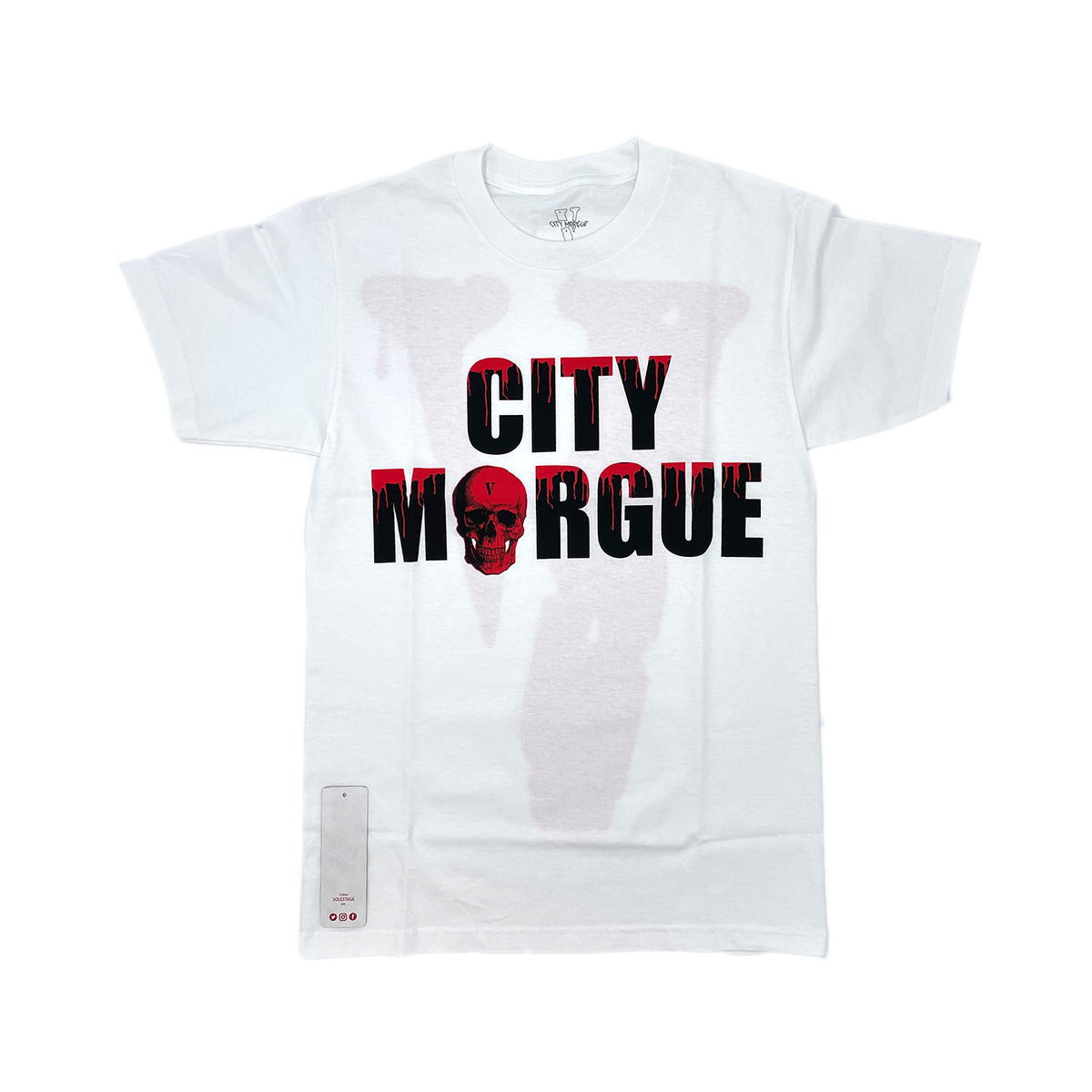 VLONE City Morgue Drip Tee White (VLON-T115) 2019 Men's Size