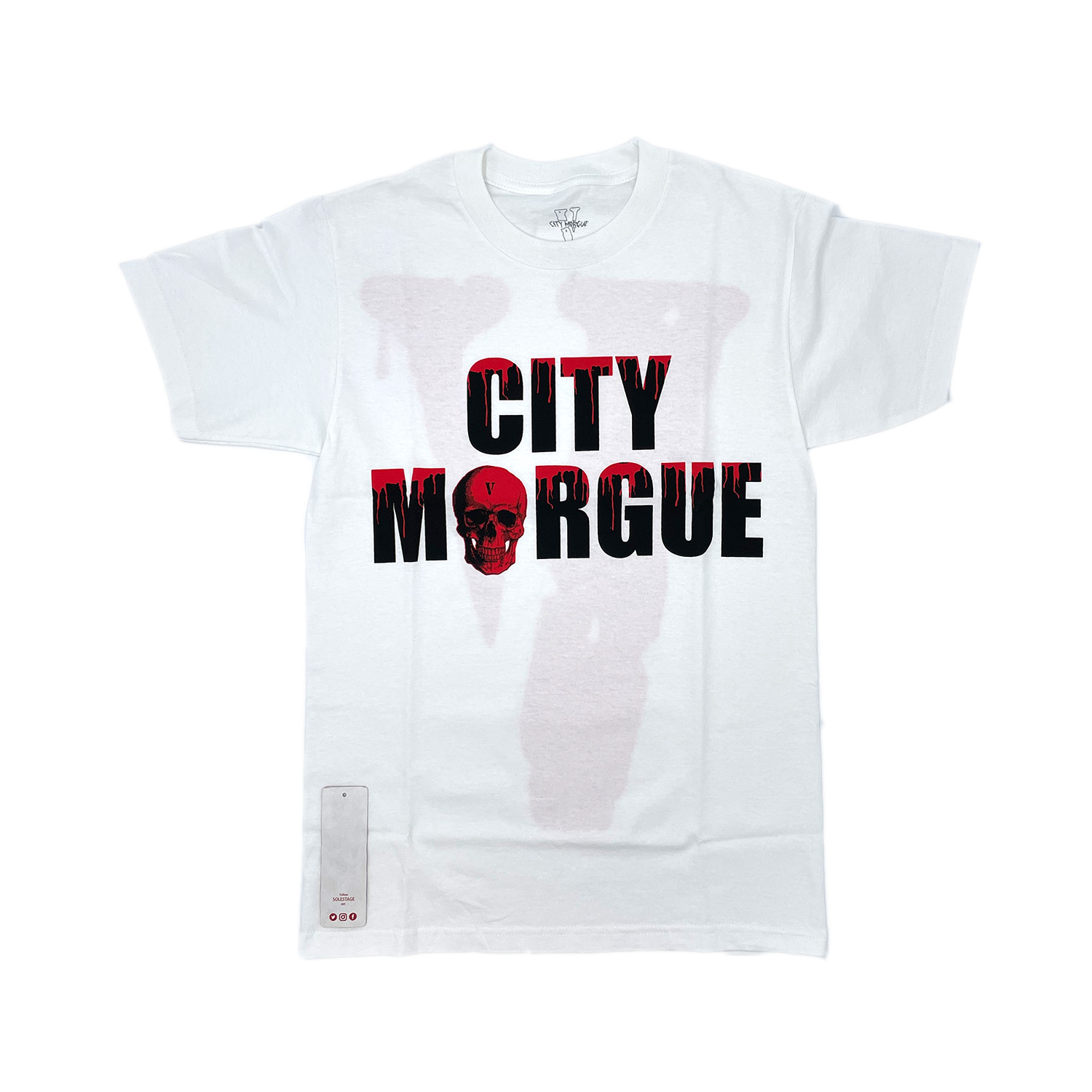 Футболка VLONE City Morgue Drip Tee Белая VLON-T115 2019 мужской размер S-XL 14990₽