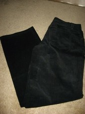 Womens Black LIZ CLAIBORNE Audra Stretch Straight Corduroy Pants 6