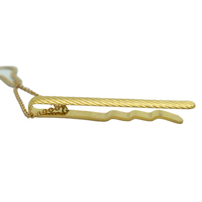 Men's WEMPE 18K Yellow Gold Simple Tie Clip Pin 8.5g