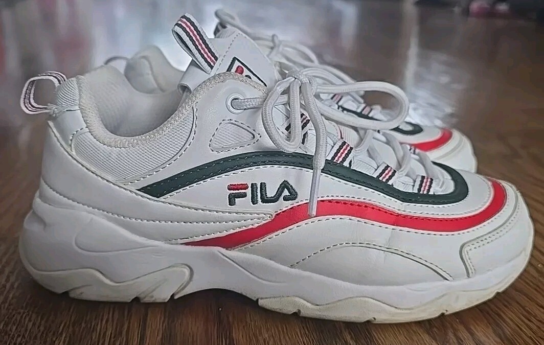 Fila Ray (White/Red/Green) Women's Athletic Shoes 5RM00522-124