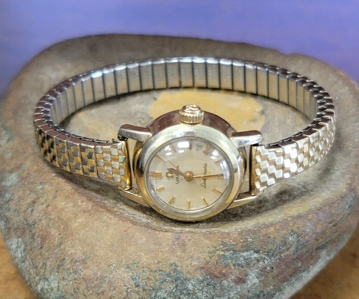 Omega Ladymatic 14k Gold Filled G.F. Wristwatch Automatic Watch Round Dial Women