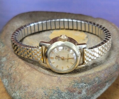 Omega Ladymatic 14k Gold Filled Wristwatch Automatic Watch Round Dial  Women