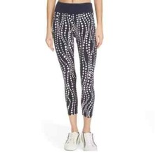 Tory Sport Reflective Print SZ S Leggings Tory Burch Athletic Athleisure NAVY