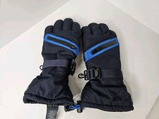 Champion Boy's Black Blue Ski Gloves Size-8/16