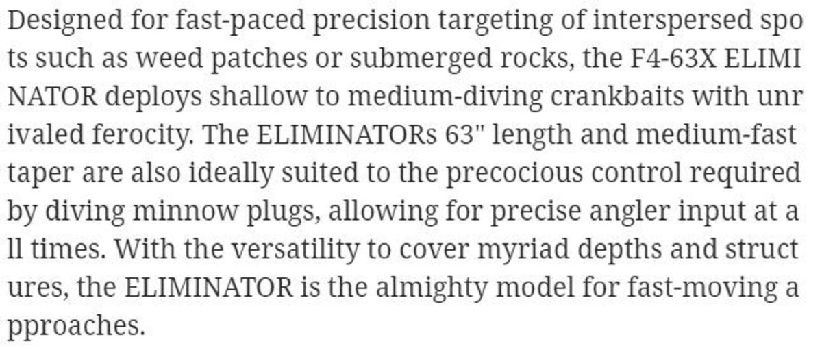 Canne Megabass Destroyer F4-63X Eliminator – Casting Baitcast 6'3" – 119g