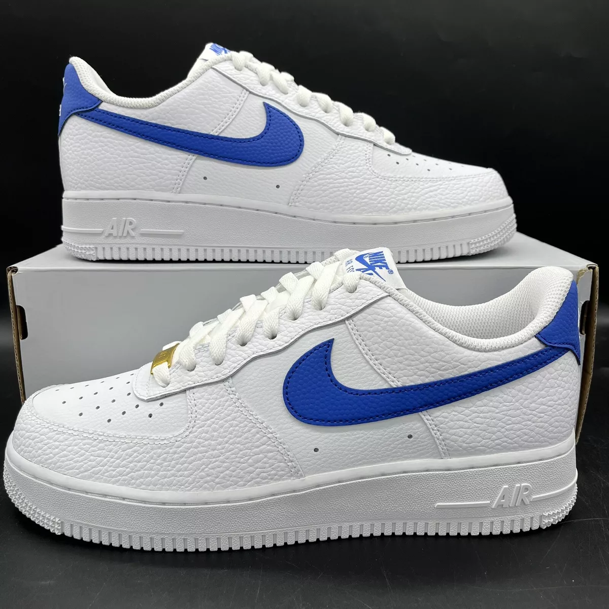 Nike Air Force 1 '07 Men's Shoes White-Royal Blue