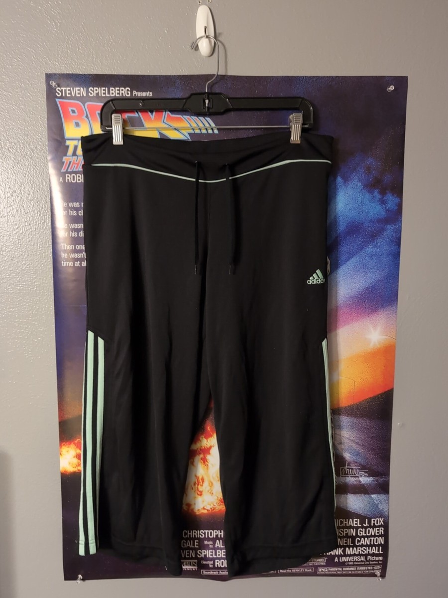 Adidas 2008 AV1001 Women's Black & Mint Crop Track Pants Size L | eBay