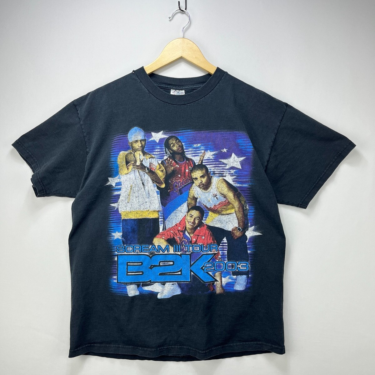 Vintage 2003 B2K Scream III Tour Mario Nick Cannon T-Shirt Rap Tee