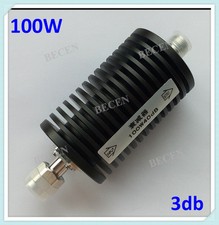 RF 100W N Male to Female Attenuator DC-3GHZ Fixed N-JK 50ohm Attenuator 3db