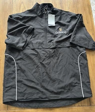 GUINNESS Beer Logo Cutter & Buck Men’s CB Windtec 1/2 Zip Golf Pull Over Size L