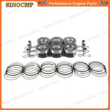 6x Pistons Rings Set 89.01mm 20mm For Audi Q7 Vw Passat R36 Cc 3.6l Vr6 Engine