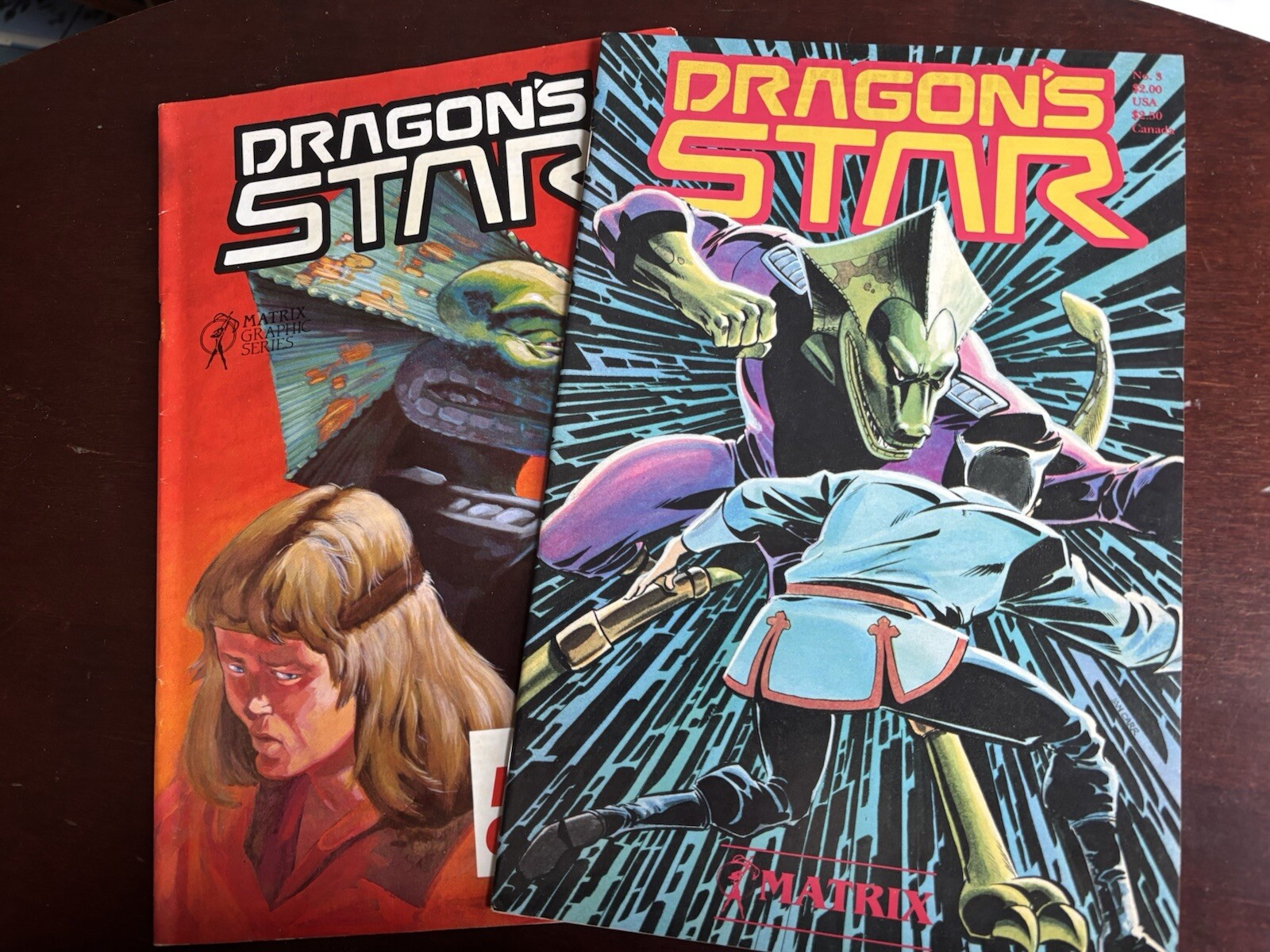 Lot of 2: DRAGONS STAR #2 3 1987 Matrix Comics Good