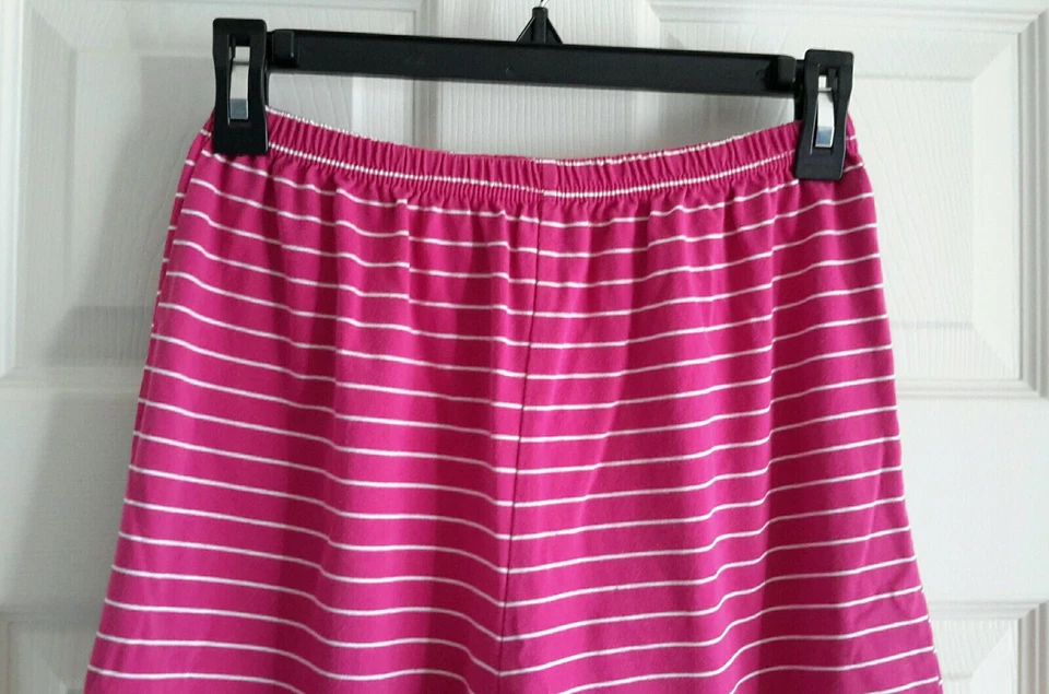 Womens Carolyn Taylor By Design Pink & White Elastic Waist Shorts Size Small EUC - Image 2 of 4