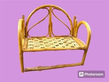 Vintage Boho Rattan Wicker 14 Wall Shelf And Towel Rack