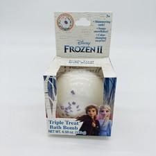 Disney Frozen II Triple Treat Bath Bomb Shimmering Suds Soapy Snowflakes