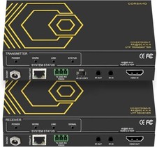 HDMI Extender Over Ethernet 4k 60Hz Uncompressed 18G BPS Over Cat5/6 up to 165ft