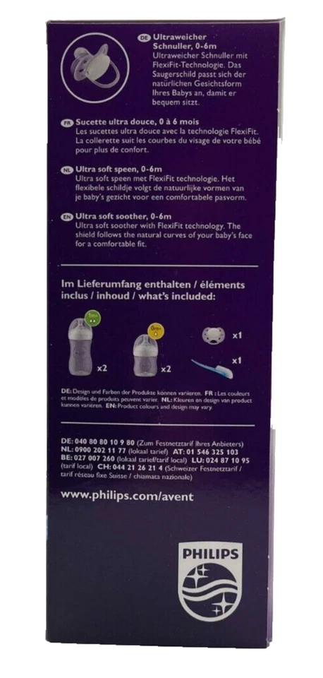 Philips Avent Baby-Fläschchen Starterset 6-teilig Neugeborene SCD301/01 Flaschen - Bild 3 von 4