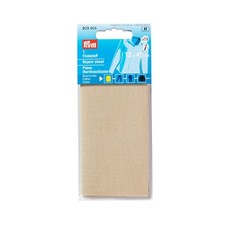 Stoff Flicken sand beige 12 x 45 cm aufb&uuml;geln Prym 929404 Flickstoff Baumwolle